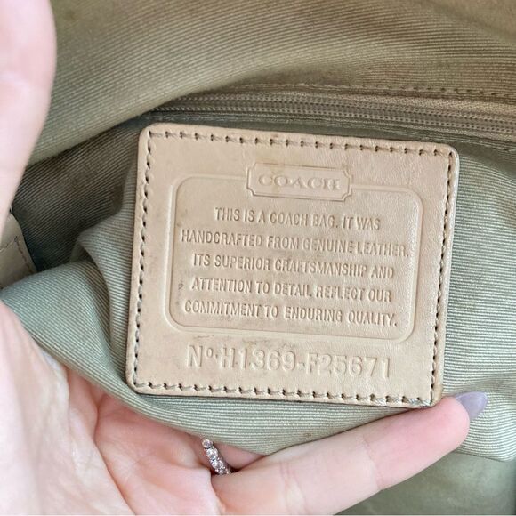 COACH Teal Blue Green Peyton Dome Satchel Tote Shoulder Bag 25671 - Picture 10 of 13